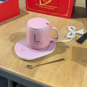 55°C Smart Cup Warmer with Ceramic Mug ARTC Coffee Cup Warmer Heating Pad Gravity Sensor