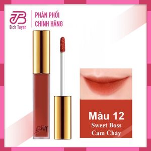 Son Bbia last velvet lip tint Version 3 Sweet Boss 12 - Son Kem Lì BBia Last Velvet Lip Tint Version 3 Màu 12 #Cam cháy - Màu 12 - Cam Cháy