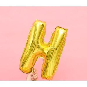 BALON FOIL DEKORASI PESTA TERMURAH BALON FOIL HURUF WARNA GOLD (16 INCH) (40 CM) BALON FOIL HURUF