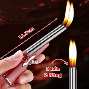 HCM Bật Lửa Xài Gas Hình Khẩu Đi Săn Mini 2 Nòng