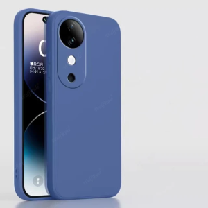 For Vivo V40 Pro V40Pro VivoV40Pro 5G 2024 Square Liquid Silicone Phone Case Couple Soft Casing Shockproof Back Cover