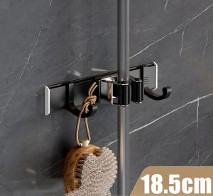 SXH Mop Hook Punch-Free Home Old-Fashioned Mop Clip Hotel Mop Broom Stick Hook Wall-Mounted Storage Holder