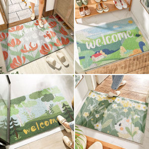 Home Entrance Door Mats Can Be Cut Silk Ring Balcony Dust Removal and Wear-Resistant PVC Household Non-Slip Outdoor Floor Mat