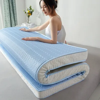 9cm Cooling Mattress Latex Mattress Topper Latex Tilam Single/Queen/KIng Extra Large Tatami Ice Silk Mattress Tatami Mattress Bed Floor Tilam 乳胶床垫
