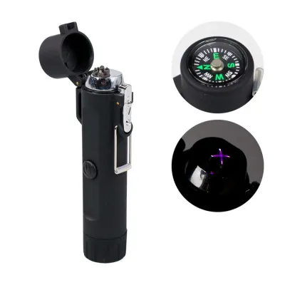 Korek Api Elektrik Double Arc Lighter Senter LED