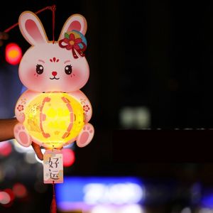 KNQ12 Glowing Rabbit Lantern Hanging Luminous Handheld Luminous Lantern Ancient Chinese Mid-Autumn Festival Lantern Mid-Autumn Festival