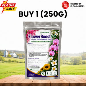 [SALE] FlowerBoost 99 Organic Flower Fertilizer 250g Bloom Booster for Orchids Roses Bougainvillea