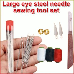 ✅34-Piece Sewing Kit With Needles✅Large Eye Steel Needle Set/Durable Sewing Tools For Home Use/Travel