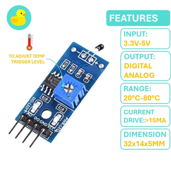 NTC Thermistor Temperature Digital Sensor Module | Lazada
