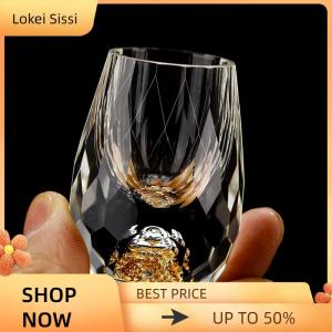 Lokei Luxury Vodka Sake Shochu Bar Liqueur Double Bottom Foil Tea Cup High-end Gifts Hard Liquor