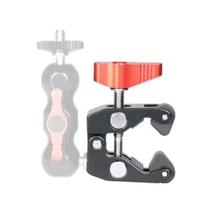 MINIFELE 262 Aluminum Material Crab Clamp 1/4" Hole 3/8" Hole Fast Clamp Versatile Super Strong Grip Camera Clamp Camera Mounting