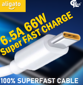 【SUPER FAST CHARGE】 ALIGATO 65W Original 6A SUPER FAST CHARGE 65W Flash Cable Type C USB Rapid Cable Data 1M 1 Meter Cable Super Quick Charge Cable (CVP)