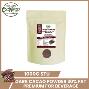 DARK CACAO POWDER 30% FAT PREMIUM - FOR BEVERAGE I COCOWONDER I - US & EU CERTIFIED ORGANIC