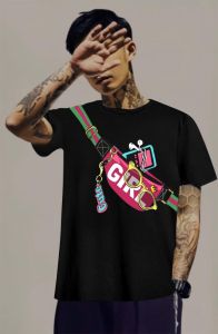 Kaos Distro Waistbag 3d/Kaos kantong/Kaos pocket Girl