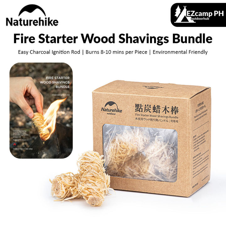 Naturehike Fire Starter Wood Shavings Bundle Box Kindling Rod Stick
