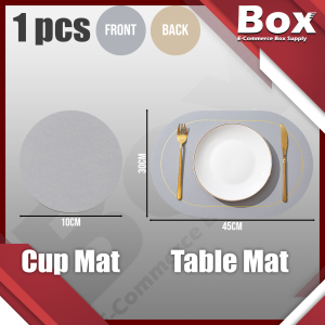 Leather Coasters Premium Cup Mat Mug Coaster Waterproof Coffee Teapot Coasters Tapak Cawan PU