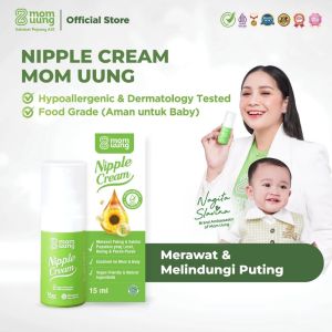 Mom Uung Nipple Cream Krim Salep Puting Payudara Lecet Food Grade Aman Masuk Mulut Bayi BPOM HALAL