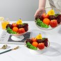 Artificial Fake Fruit, 8 Pcs Faux Fruit Centerpieces Dining Table Decorative, Lifelike Fruits Set Contain Fake, Grape, Orange, Pear for Home Kitchen Décor. 