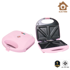 ELEC⚡พร้อมส่ง💯 เครื่องทำแซนวิช Sandwich Maker มีให้เลือก 2 สี ขาว ดำ ใช้งานง่าย ทำได้ 4 ชิ้นต่อ 1 ครั้ง ที่ทำแซนวิส