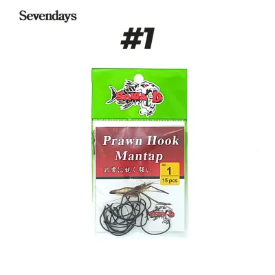 15pcs Sawa-D Prawn Hook Mantap Circle Hook Udang Galah Harimau Sepit Biru Kolam Pancing Fishing Tackle Mata Kail Sungai