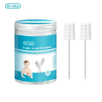 Dr.Isla 30pcs แปรงสีฟันเด็ก ผ้าก๊อซทําความสะอาดช่องปากแบบใช้แล้วทิ้ง30ชิ้น ผ้าก๊อซเช็ดลิ้น เช็ดฟัน ที่แปรงลิ้นเด็ก แปรงผ้าก็อซหัวเกลียว 3D แปรงฟันเด็ก วัสดุที่นุ่มสบายQJ02รองรับการชำระเงินปลายทาง