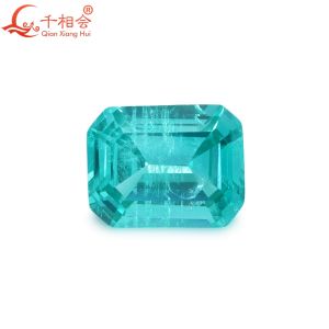 ได้รับการรับรองจาก AGL เจียระไนแบบมรกตที่ปลูกในห้องแล็บด้วย YAG สี Paraiba ที่ทำจากอิตเทรียมอะลูมิเนียมการ์เนตพร้อมส่วนประกอบ YAG หลวมสำหรับเครื่องประดับ DIY