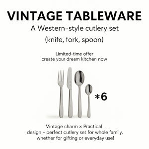 SMEG high-end cutlery set 4-piece stainless steel dinner cutlery modern style rust-resistant perfect for family dinners