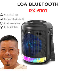 Loa Karaoke Bluetooth RX-6101 thiết kế chắc chắn có quai cầm di động phù hợp vui chơi ngoài trời bảo hành 6 tháng