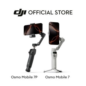 DJI Osmo Mobile 7 Series - Handheld Gimbal | 3 Axis Stabilization | 10H Battery Life | Gesture Control | Active Track 7.0 | Quick Launch & Built-In Tripod