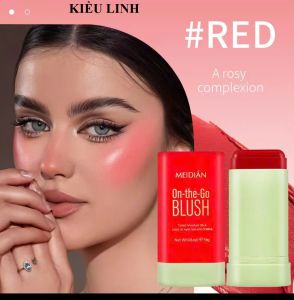 Thỏi Má Hồng Dạng Sáp Meidian On-The-Go Blush Màu Đỏ Tự Nhiên Lên Màu Chuẩn Bám Lâu Dễ Tán Mềm Mịn Dùng Hằng Ngày