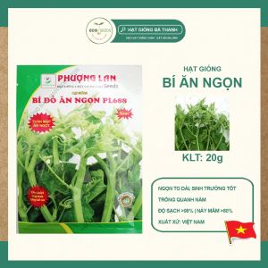 [EcoSeeds] Hạt Giống Bí Đỏ Ăn Ngọn Phượng Lan - Giống Sinh Trưởng Mạnh Ngọn To Dài - Gói 20g