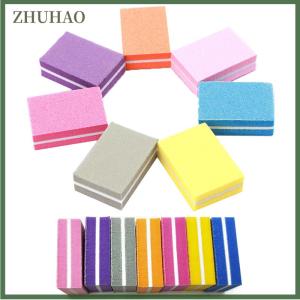 ZHUHAO 50pcs Mini Nail Sponge tập tin đệm khối Buffing Sanding 100 180 Grit hai mặt móng chân công cụ cho gel đánh bóng làm móng tay cung cấp