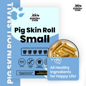 Barkery Oven Naturally Small Size Pork Skin Roll for Small Dog (100gm )