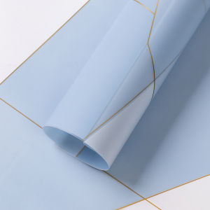 20 LEMBAR Wrapping Flower Kertas Buket Bunga Cellophane Paper Motif Nosha Magnetic Line KB6063
