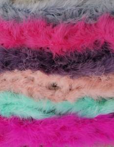 มาใหม่ ฟรุ้งฟริ้งมาก ขนมิ้งค์ 1/2 ยาว 2 หลา ขนมิ้ง ตกแต่งกระเป๋า ทำงาน DIY ขนเฟอร์ ขนนก สีพาสเทล สีสด