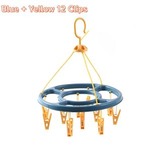 Foldable 32 Peg Windproof Clothes Hanger Dryer Windproof Hanger Rack Hanger Clips Socks Dryer Hanger Laundry Tools