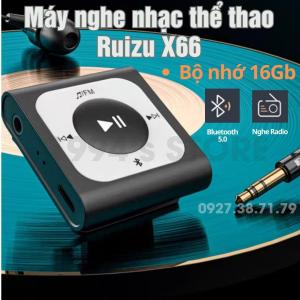 Bản 2026 Ruizu X66 16Gb - Máy nghe nhạc mp3 thể thao mini giá rẻ Bluetooth 5.0 - Tặng kèm tai nghe - Có kẹp áo tiện lợi