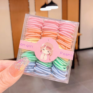 Zy Fashion 90pcs/set Korean Style Candy Color Hair Rope for Kids High Stretch Hair Tie Fashion Girl Scrunchies