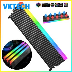 [Vktech] Advanced RGB ARGB Laptop Cooler with 5V 3PIN DDR5 DDR4 DDR3 Heatsink Radiator for Overheating Prevention
