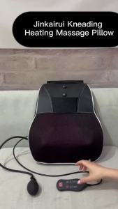 Jinkairui Neck Massager Back Massager Kneading Vibration Heating Massage Shoulder Massage Pillow Waist Body Massage Machine Home Car Use