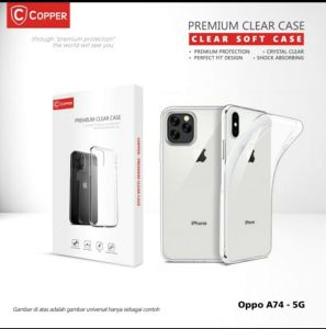 Softcase Silicon Clear Case Untuk Oppo A74 5G ( Brand: COPPERINDO )