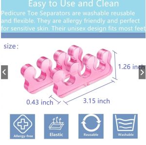 Bunion Gel Toe Separators Straighteners Spacers Use for Health Beauty Pedicures Hammer Toe Bunion Corrector Correct Your Toes Naturally Yoga Running 2 Pairs (Pink)