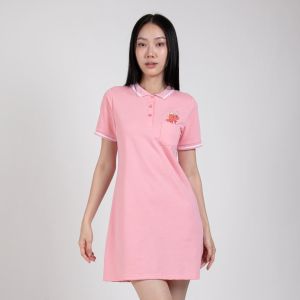 Forest Ladies Cotton Terry Short Sleeve Polo Dress Women Dress - 885056
