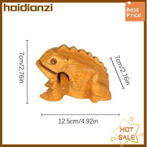 haidianzi Lucky Thailand Wood Thailand Traditional Craft Wooden Lucky Croaking Musical Instrument Home Office Desk Decor Lucky Frog Crafts