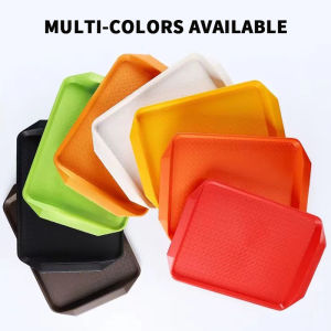 Rectangular Plastic Tray Non-Slip Serving Plate Tray Fruit Dessert Tray Round Plastic Tray