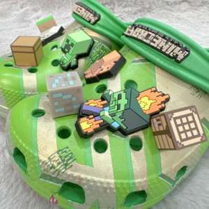 minecraft 3D series childrens sandals slippers equipment jibbitz