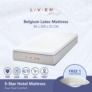 Livien Sleep Matras Kasur Belgium Latex 90x200