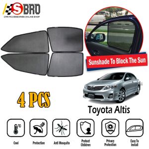 Toyota Altis 2014-2019 Magnetic Sunshade Car Anti-Glare Day Sunshade Strong Magnet 4pcs
