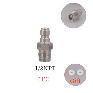 Đầu nối nhanh HPA 1/8NPT 8mm thép không gỉ dùng cho bình khí lặn và máy nén