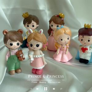 Prince Princess Cake Decoration Baby Kids Birthday Castle Cake Topper Wedding Cake Toy Patung Princess Prince Girl Boy Birthday Cake 公主王子蛋糕装饰 DU506